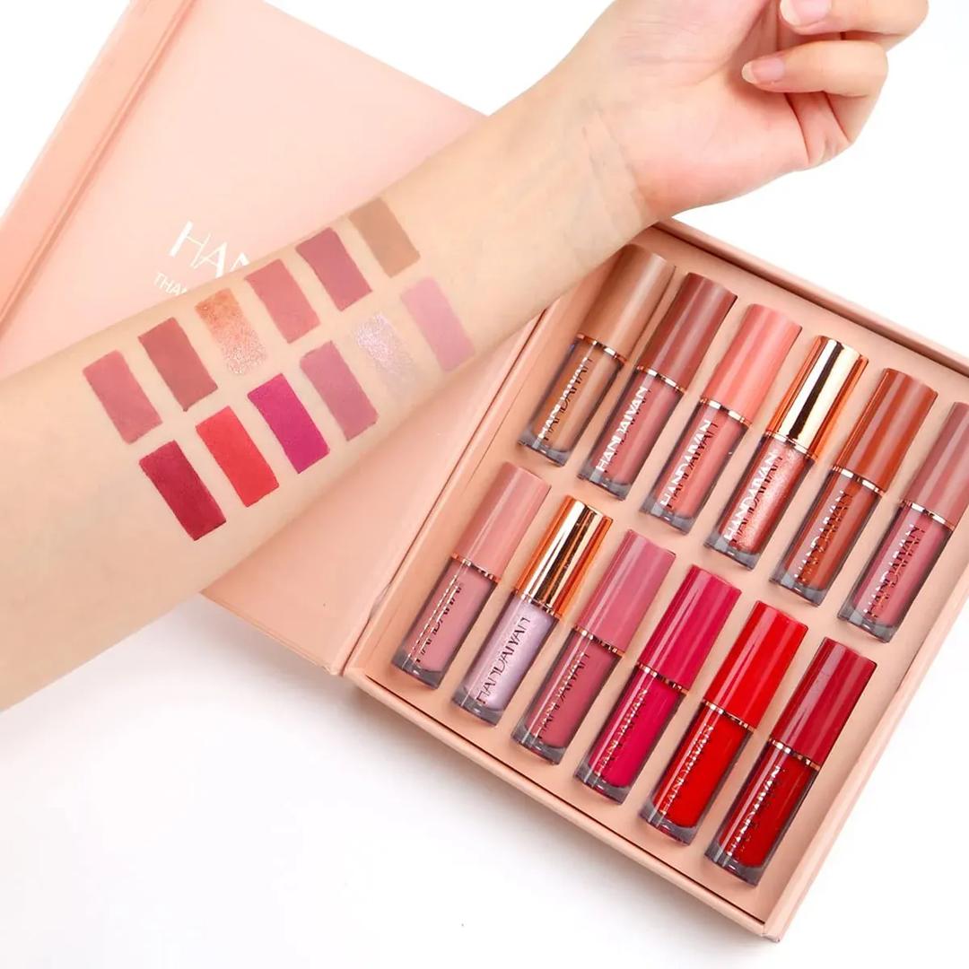 Glossy Finish Lip Gloss &amp; Lipstick Pack of 12