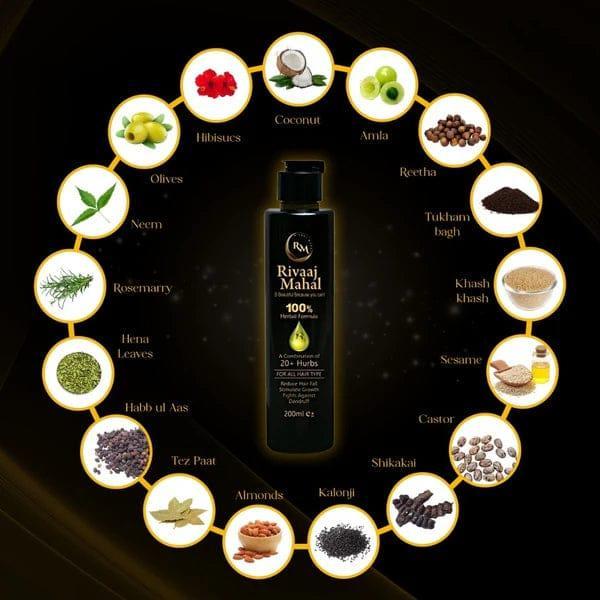 Hair Oil for All Hair Types - 200ml | Anti-Hair Fall &amp; Promotes Hair Growth