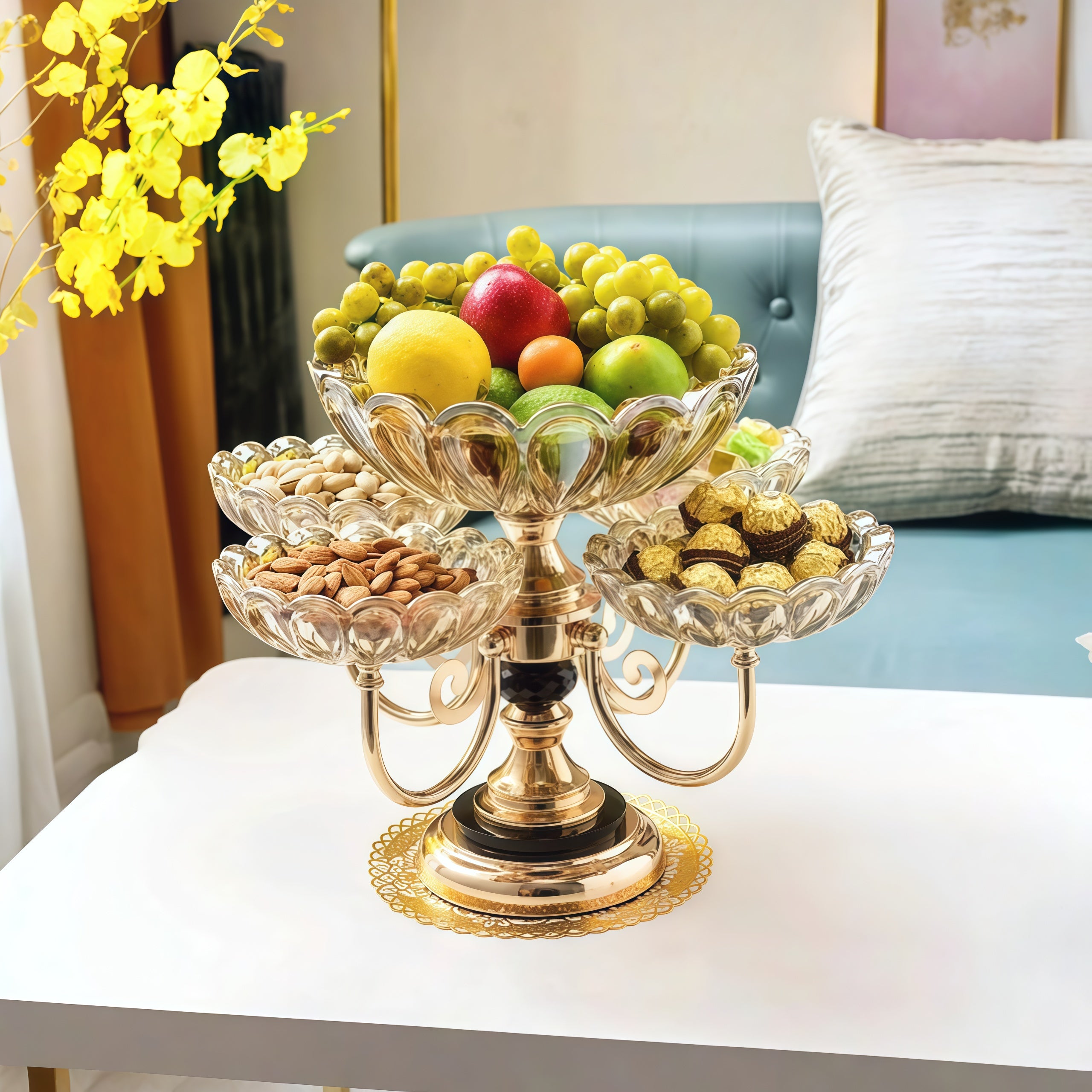 Elegant Multi-Layer Acrylic Display Stands – Modern Home Décor