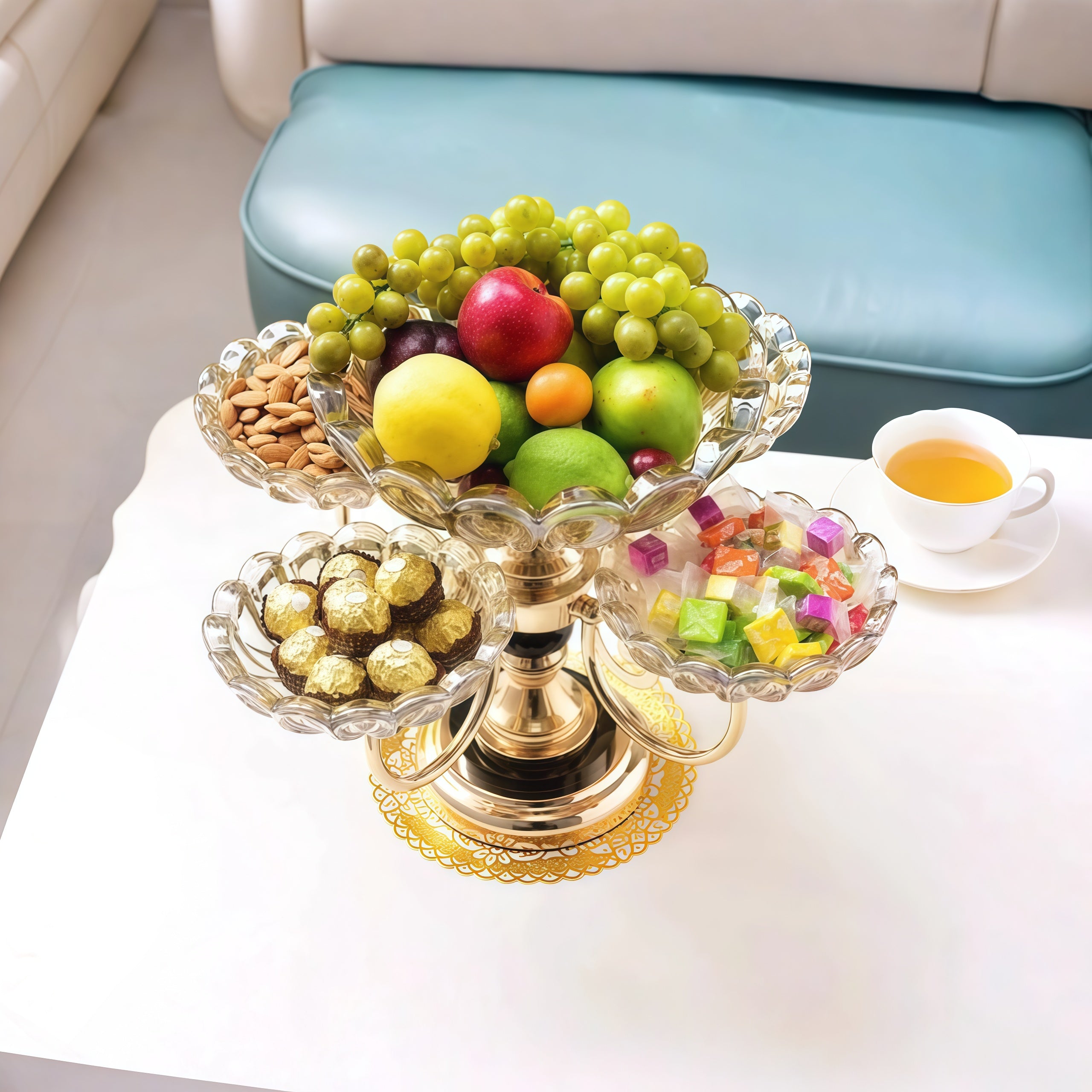 Elegant Multi-Layer Acrylic Display Stands – Modern Home Décor