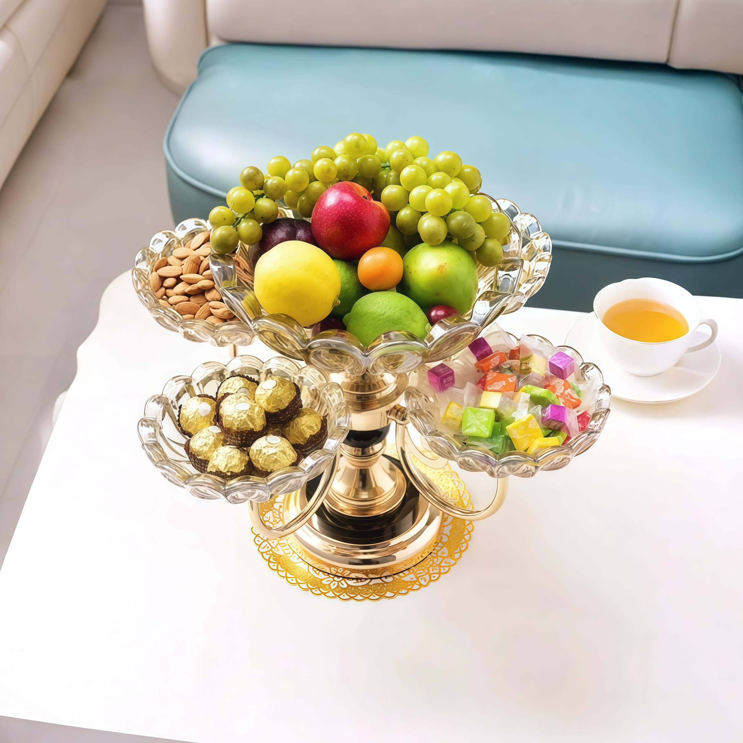 Elegant Multi-Layer Acrylic Display Stands – Modern Home Décor