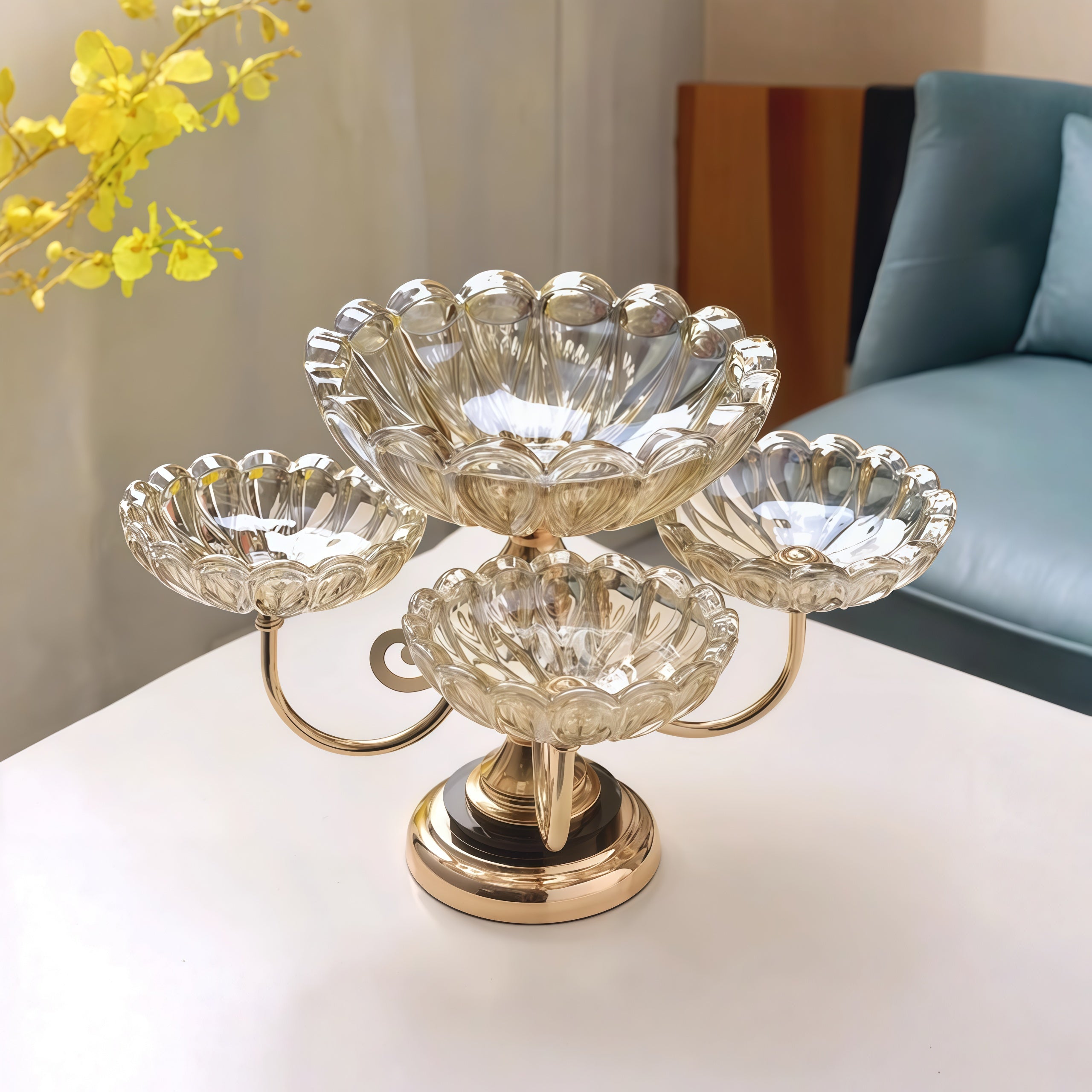 Elegant Multi-Layer Acrylic Display Stands – Modern Home Décor