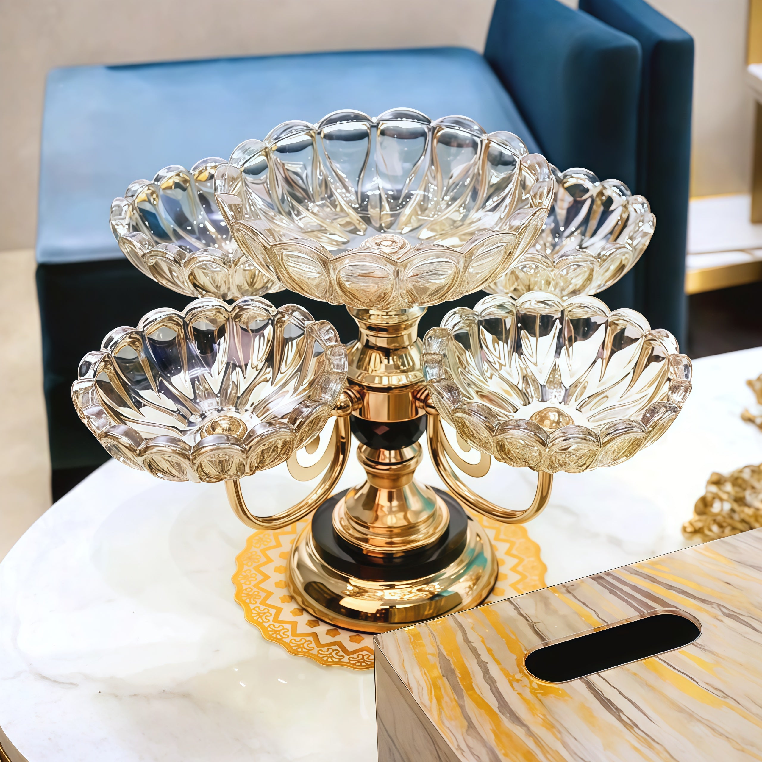 Elegant Multi-Layer Acrylic Display Stands – Modern Home Décor