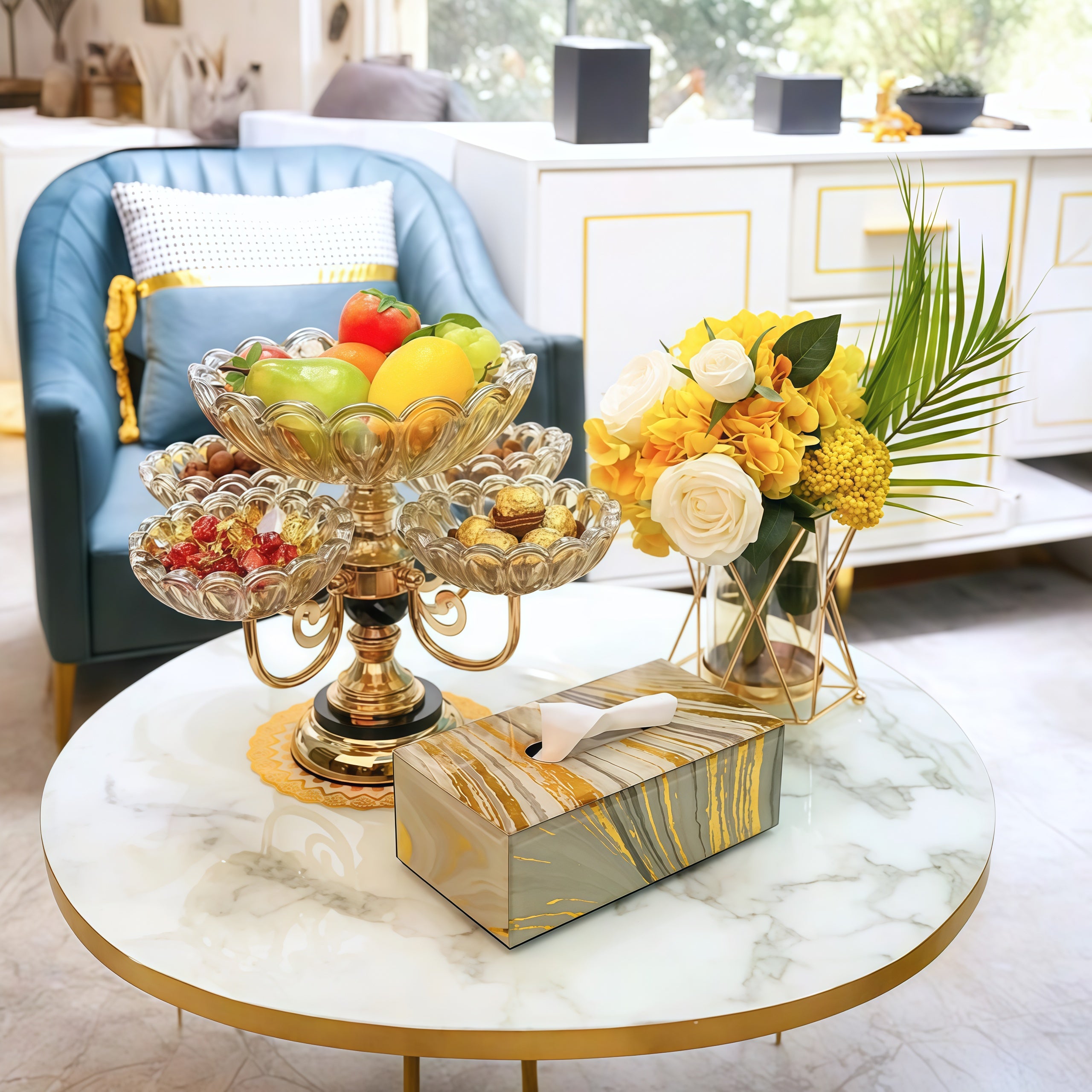 Elegant Multi-Layer Acrylic Display Stands – Modern Home Décor