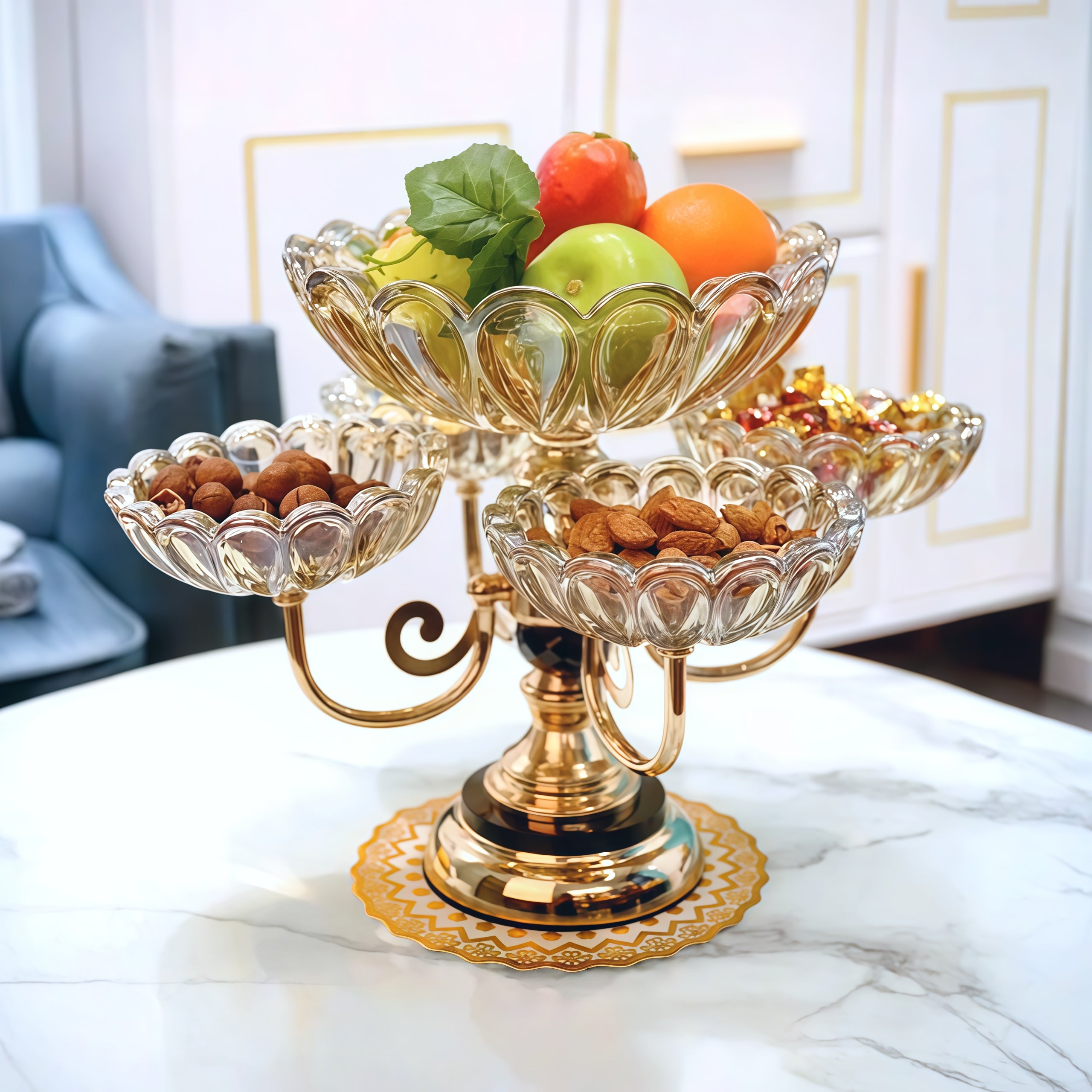 Elegant Multi-Layer Acrylic Display Stands – Modern Home Décor