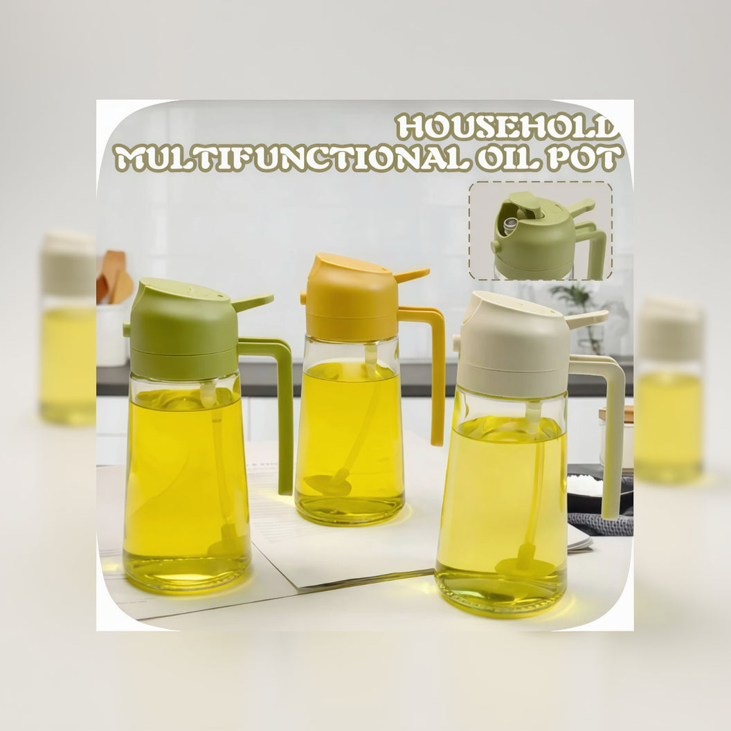 Leak-Proof Glass Oil Spray & Pour Pot for Smart Cooking