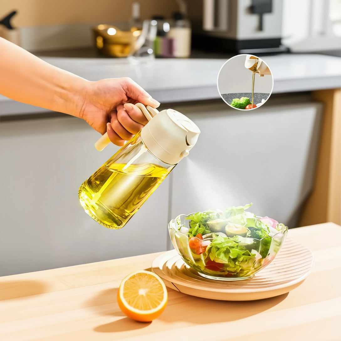 Leak-Proof Glass Oil Spray & Pour Pot for Smart Cooking