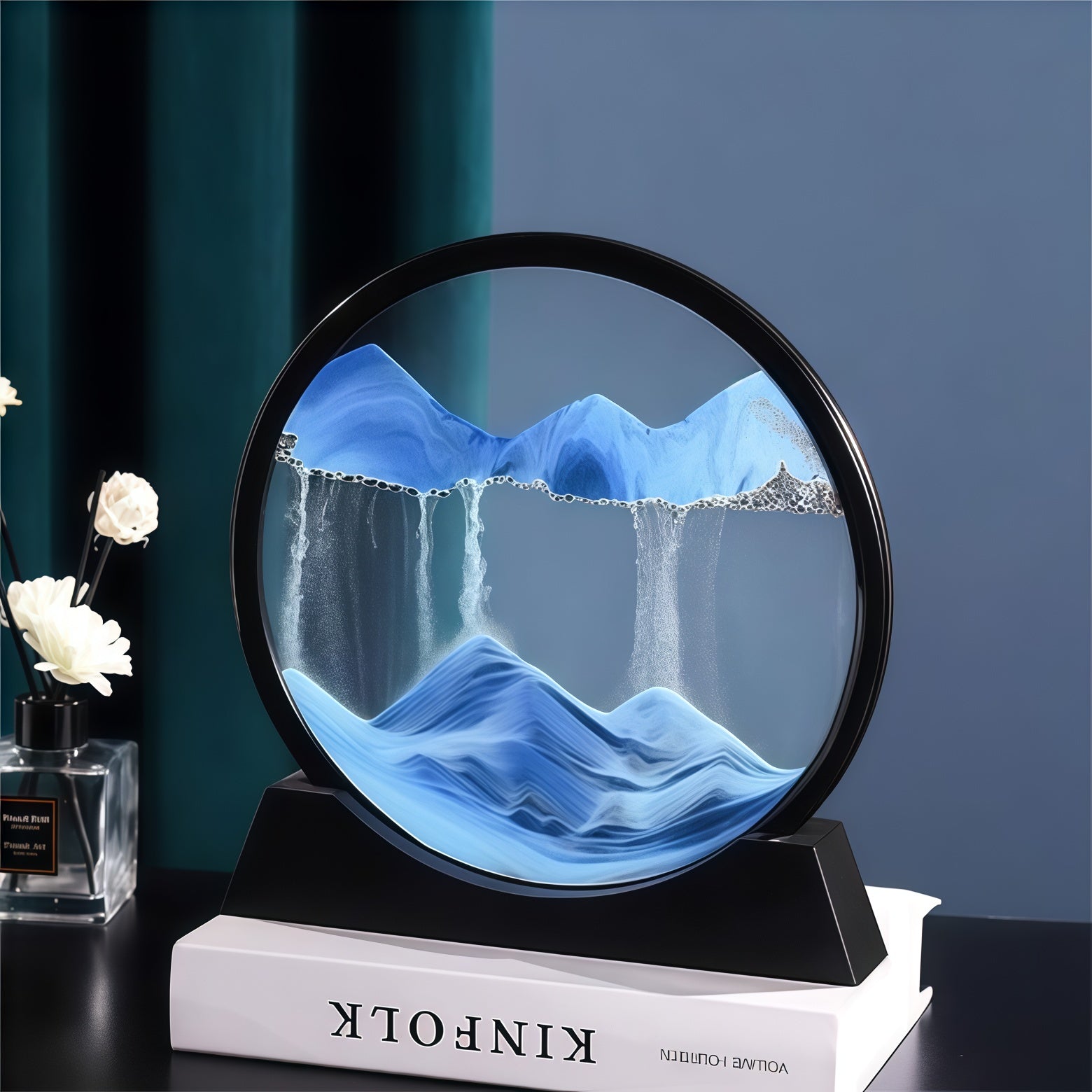 3D Moving Sand Art Frame – Relaxing Sandscape Motion Decor for Home & Office