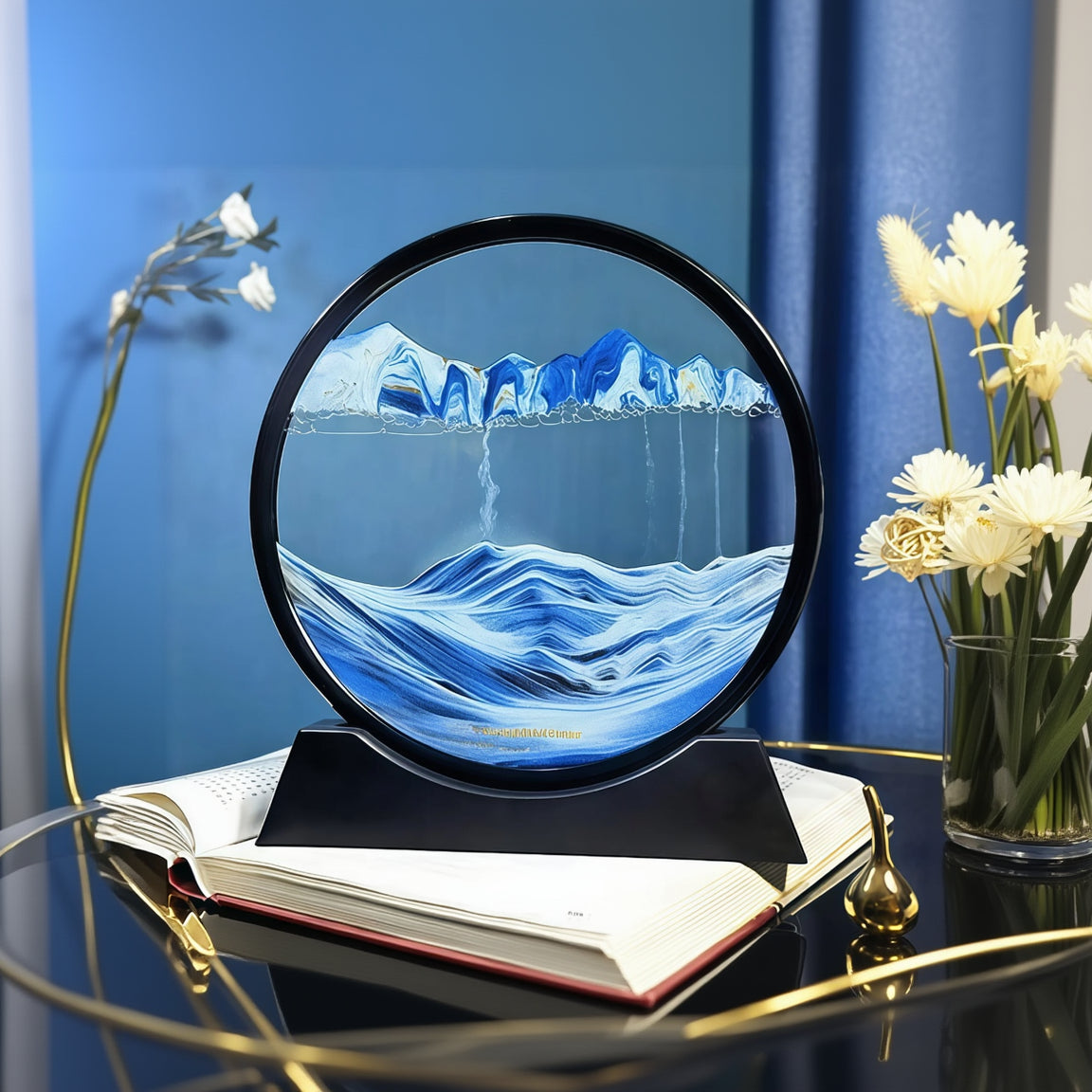3D Moving Sand Art Frame – Relaxing Sandscape Motion Decor for Home & Office